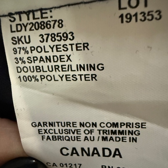 NWTS Le Chateau Dress, Off the Shoulder, Dark Navy, cocktail, holiday, sz S - Picture 10 of 11